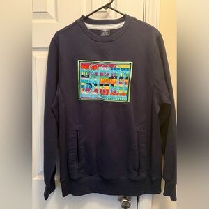 Charles River Apparel Navy Sweatshirt with Colorful Design